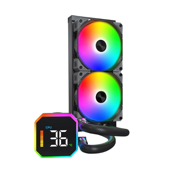 Enfriador-Líquido-Montech-HyperFlow-Digital-240mm-All-in-One-Negro