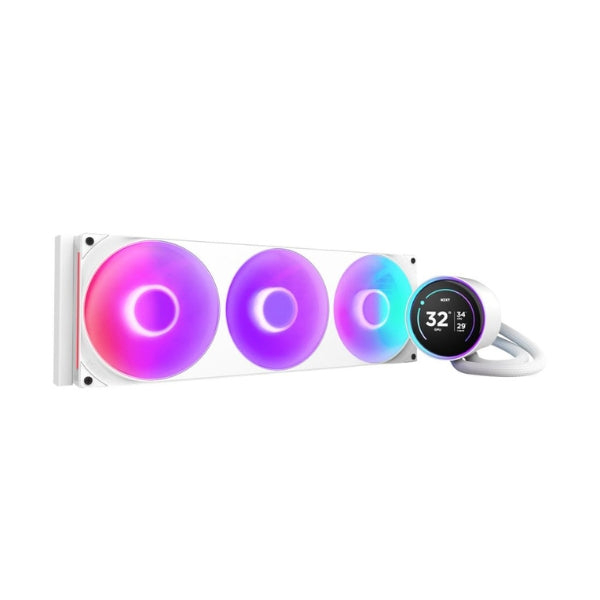 Enfriador-Líquido-NZXT-Elite-420-RGB-V2-420mm-All-in-One-Blanco
