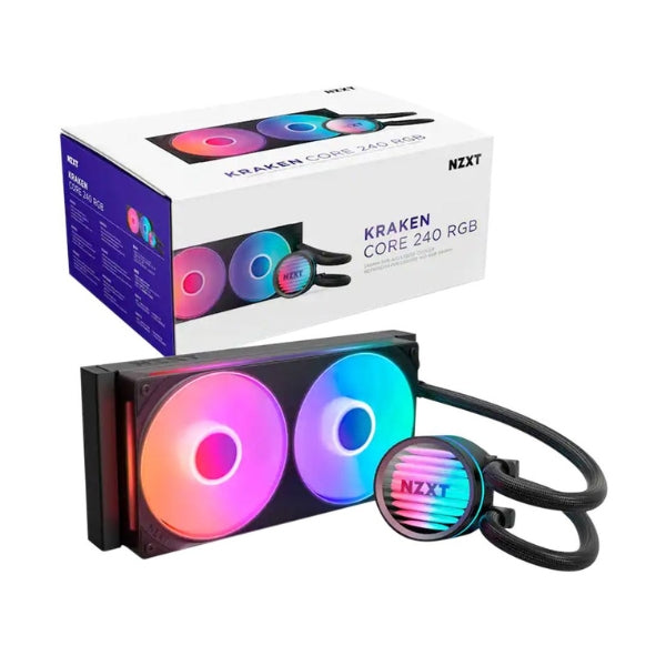 Enfriador-Líquido-NZXT-Kraken-Core-RGB-240mm-All-in-One-Negro