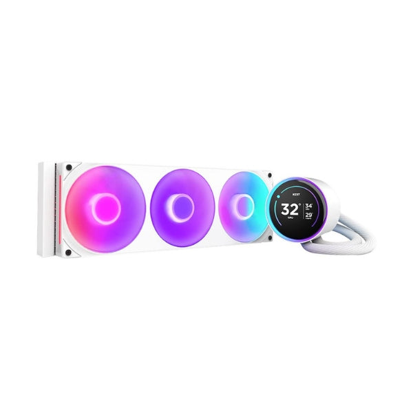 Enfriador-Líquido-NZXT-Kraken-Elite-RGB-360mm-All-in-One-Blanco