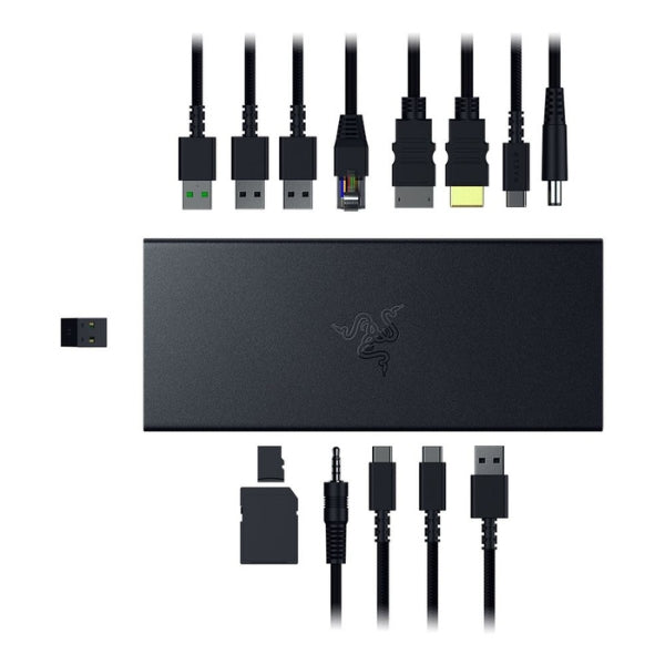 Estación de Acoplamiento Razer USB 4 Dock - USB 4 - 14 Puertos - Doble Pantalla - Negro