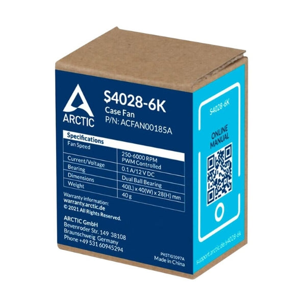 Fan-Cooler-Arctic-Cooling-S4028-6K-Dual-Ball-Bearing-40mm-Negro