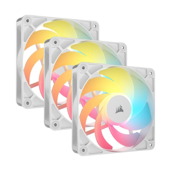Fan-Cooler-Corsair-RS120-R-ARGB-Magnetic-Dome-Bearing-120mm-Blanco-RGB-3-Pack