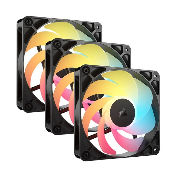 Fan-Cooler-Corsair-RS120-R-ARGB-Magnetic-Dome-Bearing-120mm-Negro-RGB-3-Pack