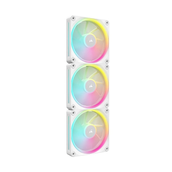 Fan-Cooler-Corsair-iCUE-LINK-LX120-RGB-Magnetic-Dome-Bearing-120mm-Blanco-RGB-3-Pack