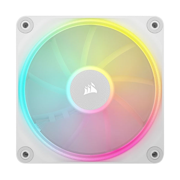 Fan-Cooler-Corsair-iCUE-LINK-LX120-RGB-Magnetic-Dome-Bearing-120mm-Blanco-RGB