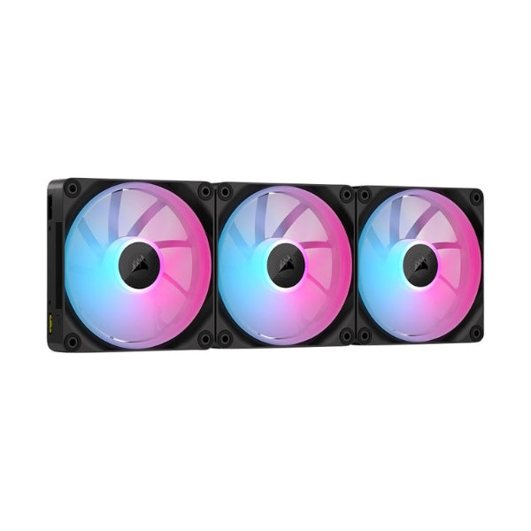 Fan-Cooler-Corsair-iCUE-LINK-LX120-RGB-Magnetic-Dome-Bearing-120mm-Negro-RGB-3-Pack