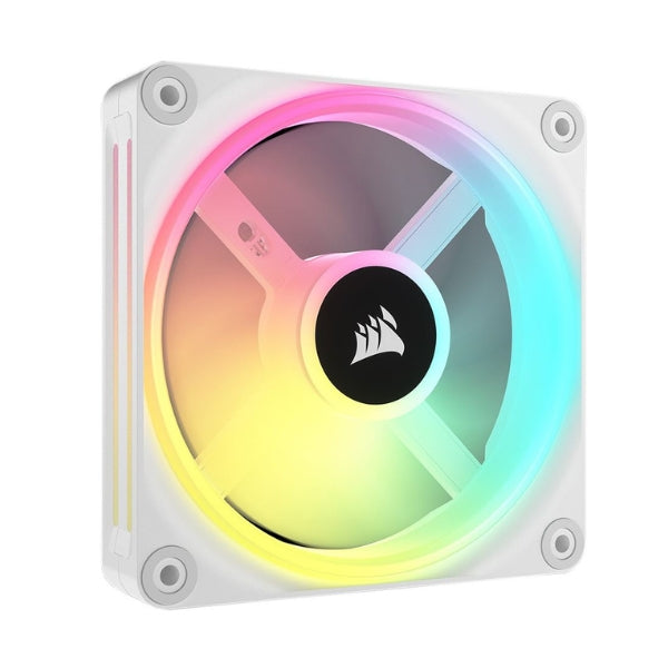 Fan-Cooler-Corsair-iCUE-LINK-QX120-Magnetic-Dome-Bearing-120mm-PWM-Blanco-RGB-3-Pack