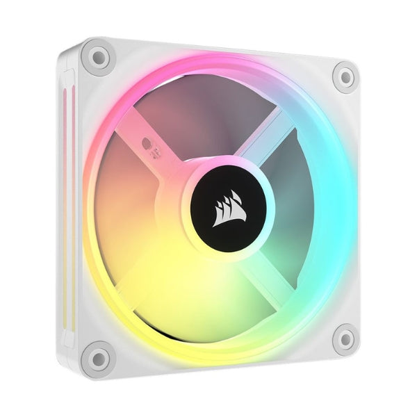 Fan-Cooler-Corsair-iCUE-LINK-QX120-RGB-Magnetic-Dome-Bearing-120mm-PWM-Blanco-RGB