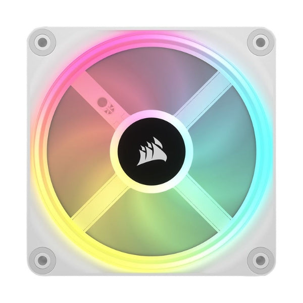 Fan-Cooler-Corsair-iCUE-LINK-QX120-RGB-Magnetic-Dome-Bearing-120mm-PWM-Blanco-RGB