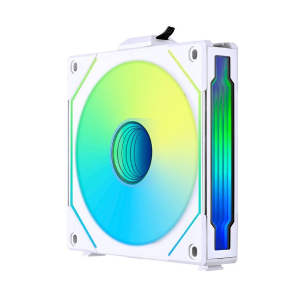 Fan-Cooler-Lian-Li-UNI-FAN-SL-INF-LCD-FLEX-Reverse-Blade-Fluid-Dynamic-Bearing-120mm-Blanco-RGB-3-Pack