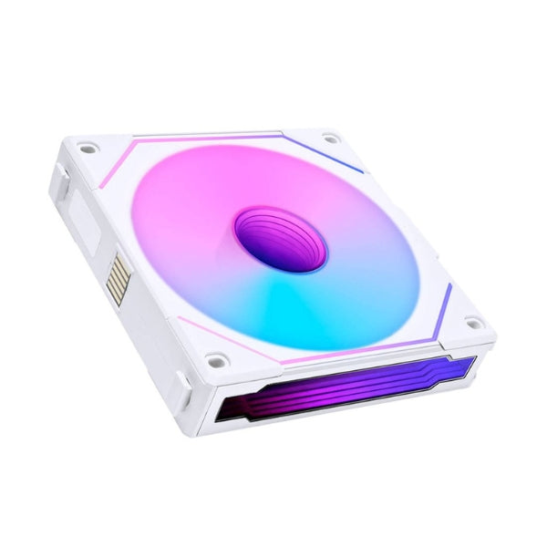 Fan-Cooler-Lian-Li-UNI-FAN-SL-INF-LCD-FLEX-Reverse-Blade-Fluid-Dynamic-Bearing-120mm-Blanco-RGB-3-Pack