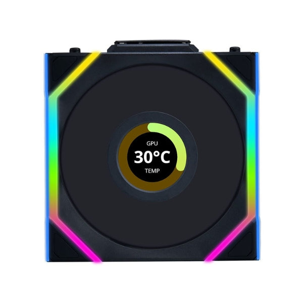 Fan-Cooler-Lian-Li-UNI-FAN-SL-Wireless-LCD-Fluid-Dynamic-Bearing-120mm-Negro-RGB