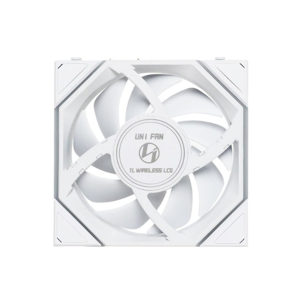 Fan-Cooler-Lian-Li-UNI-FAN-TL120-V2-LCD-Reverse-Blade-Wireless-Fluid-Dynamic-Bearing-120mm-Blanco-RGB