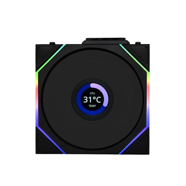 Fan-Cooler-Lian-Li-UNI-FAN-TL120-V2-LCD-Reverse-Blade-Wireless-Fluid-Dynamic-Bearing-120mm-Negro-RGB