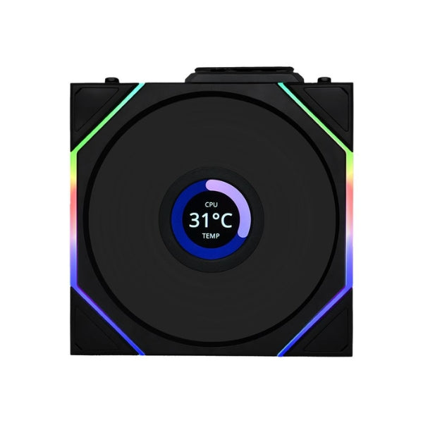 Fan-Cooler-Lian-Li-UNI-FAN-TL120-V2-LCD-Wireless-Fluid-Dynamic-Bearing-120mm-Negro-RGB