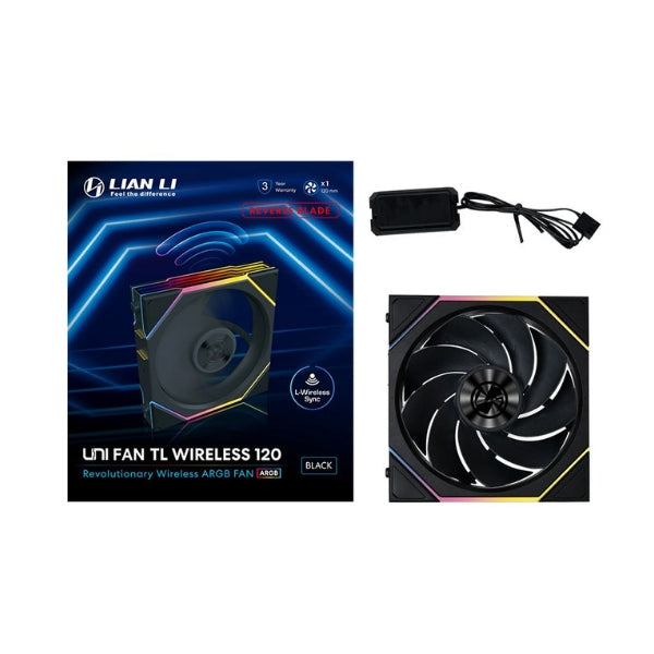 Fan-Cooler-Lian-Li-UNI-FAN-TL120-V2-Reverse-Blade-Wireless-Fluid-Dynamic-Bearing-120mm-Negro-RGB
