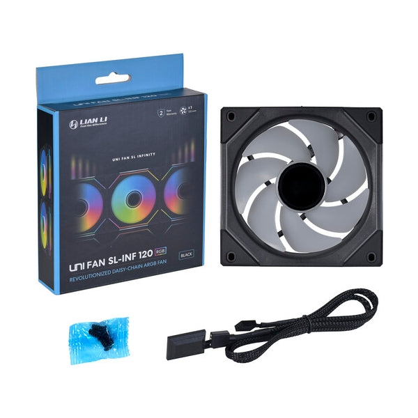 Fan-Cooler-Lian-Li-UNI-Fan-SL-Infinity-Fluid-Dynamic-Bearing-120mm-Negro-RGB