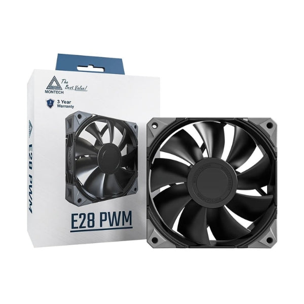 Fan-Cooler-Montech-E28-PWM-Fluid-Dynamic-Bearing-120mm-Negro