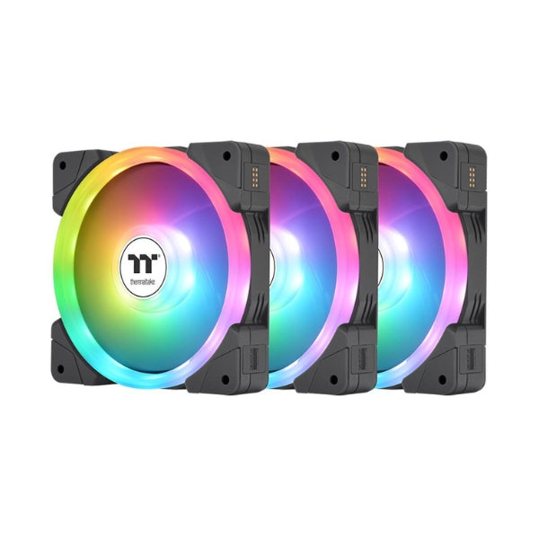 Fan-Cooler-Thermaltake-SWAFAN-EX12-ARGB-Hydraulic-Bearing-120mm-Negro-RGB-3-Pack