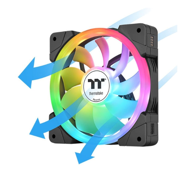 Fan-Cooler-Thermaltake-SWAFAN-EX12-ARGB-Hydraulic-Bearing-120mm-Negro-RGB-3-Pack