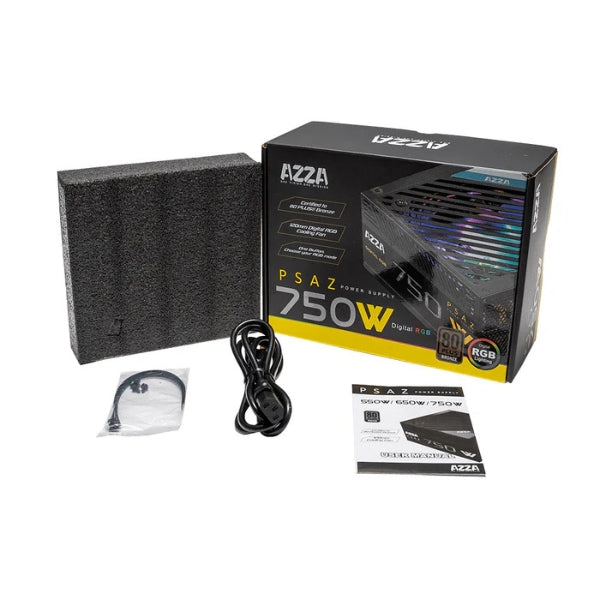 Fuente de Poder AZZA 750W - 80 PLUS Bronze - No Modular - ATX