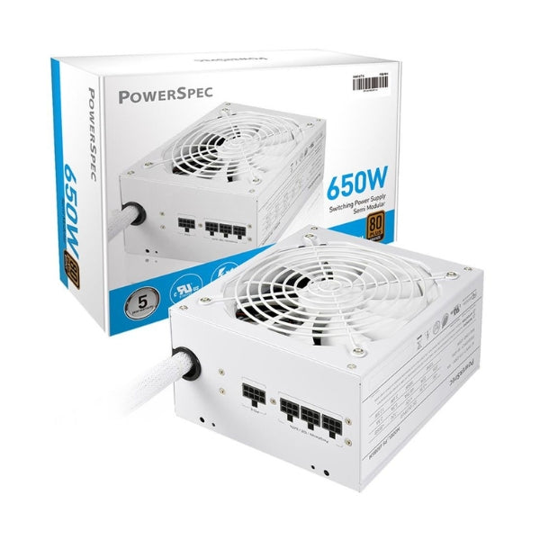Fuente-de-Poder-PowerSpec-650W-80-PLUS-Bronze-Semi-Modular-ATX-White