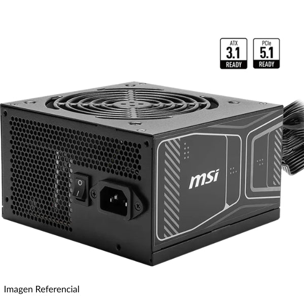 Fuente de Poder - MSI MAG A750GN PCIe5 - 750W - 80 Plus Gold - ATX 3.1 - PCIe 5.1 - No Modular - Negro