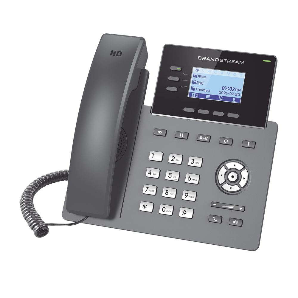 Teléfono IP Grandstream GRP2603P 3 Líneas SIP 6 Cuentas SIP PoE