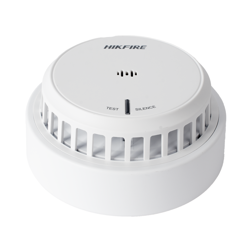Detección de Incendio Hikvision - Detector de Humo Autónomo - No Requiere Panel - Botón para Silenciar - Alarma de 85 dB