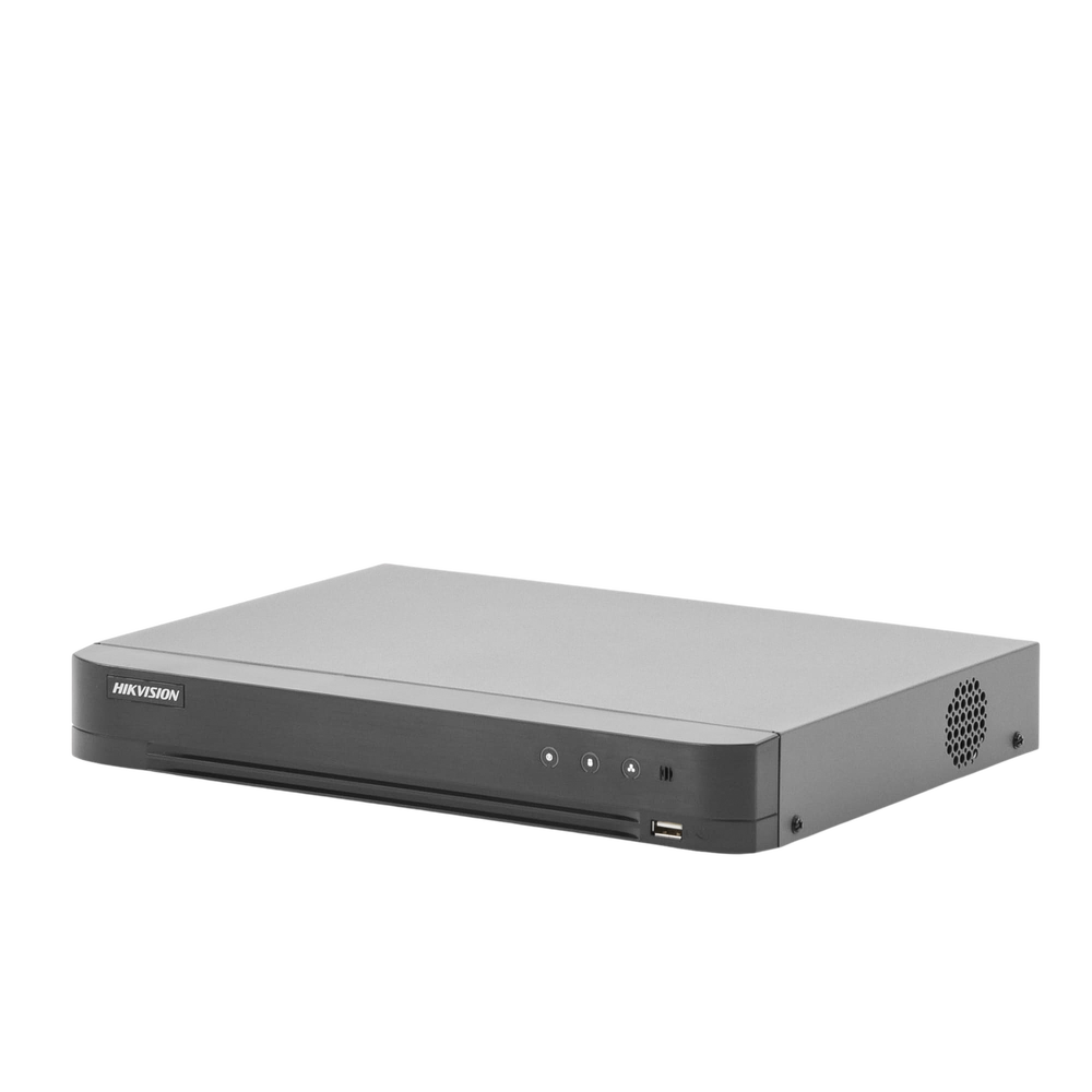 DVR Hikvision - (Reconocimiento de Rostros - ACUSENSE) DVR 4 Megapixel - 4 Canales TURBOHD + 2 Canales IP - 1 Bahía de D