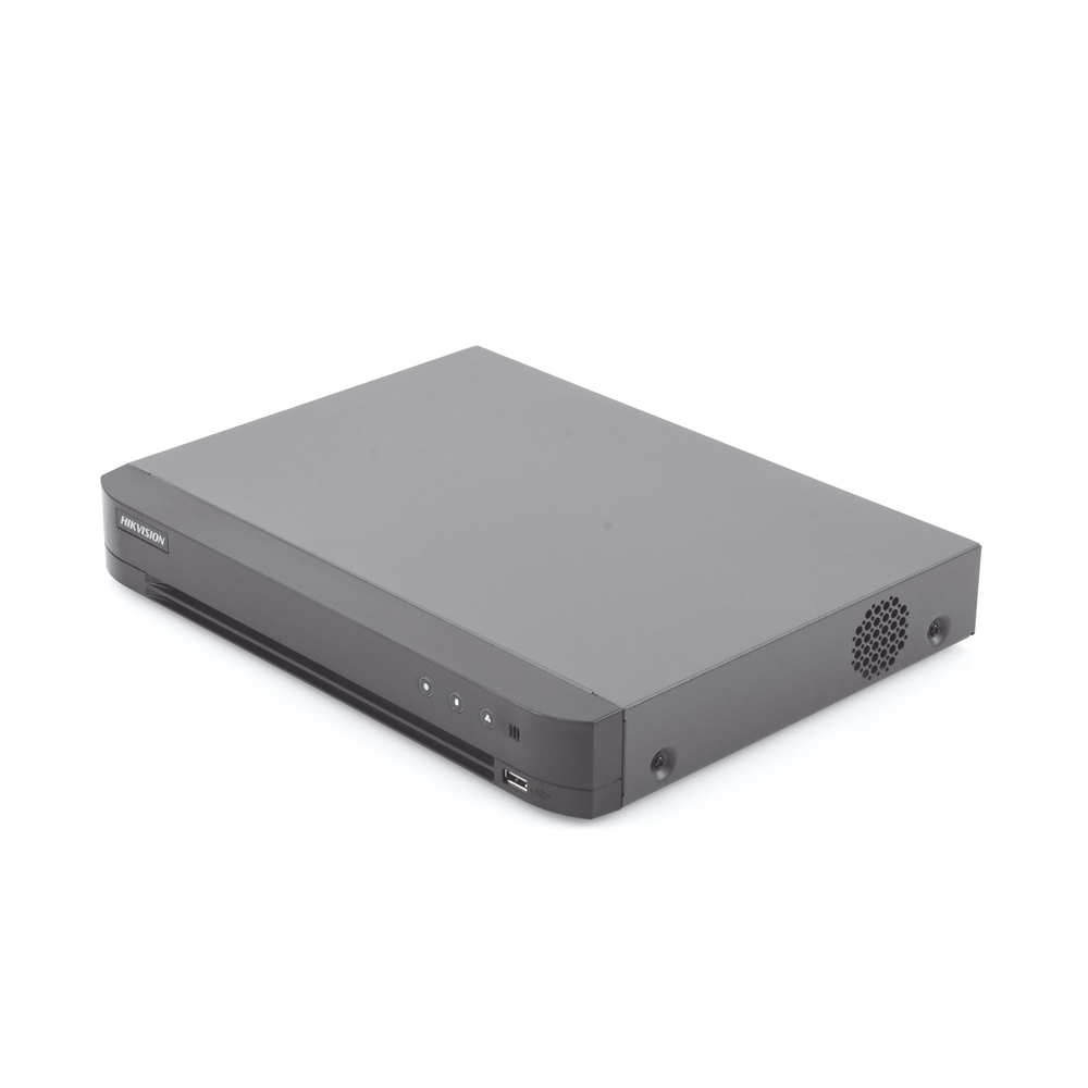DVR Hikvision - (RECONOCIMIENTO DE ROSTROS) DVR 4 Megapixel - 8 Canales TURBOHD + 4 Canales IP - 1 Bahía de Disco Duro -