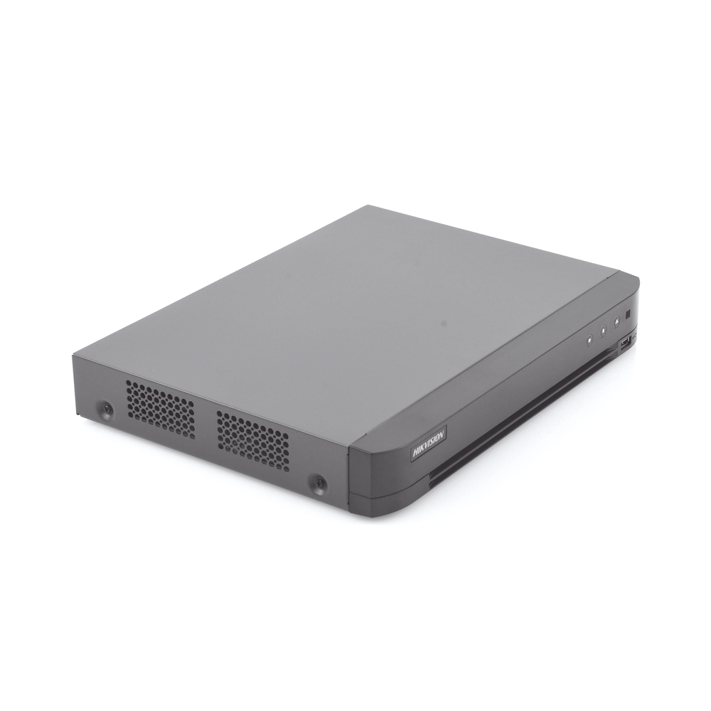 DVR Hikvision - (RECONOCIMIENTO DE ROSTROS) DVR 4 Megapixel - 8 Canales TURBOHD + 4 Canales IP - 1 Bahía de Disco Duro -