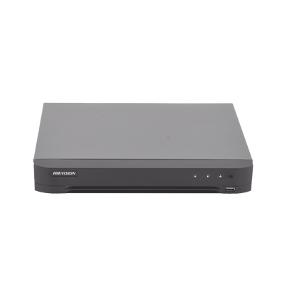 DVR Hikvision - (RECONOCIMIENTO DE ROSTROS) DVR 4 Megapixel - 8 Canales TURBOHD + 4 Canales IP - 1 Bahía de Disco Duro -