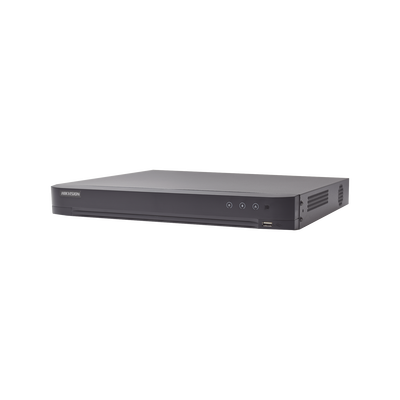 DVR Hikvision - (RECONOCIMIENTO DE ROSTROS) DVR 4 Megapixel - 8 Canales TURBOHD + 4 Canales IP - 1 Bahía de Disco Duro -