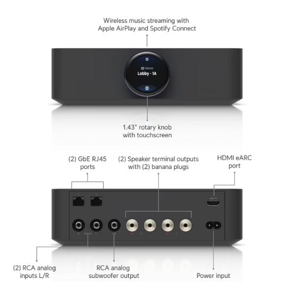 Integraciones-Ubiquiti-Amplificador-de-Audio-UniFi-PowerAmp-Negro