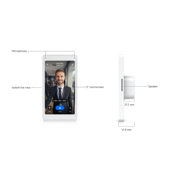 Intercomunicador-Ubiquiti-Intercom-Viewer-5-HD-PoE-Pantalla-Táctil-Interior