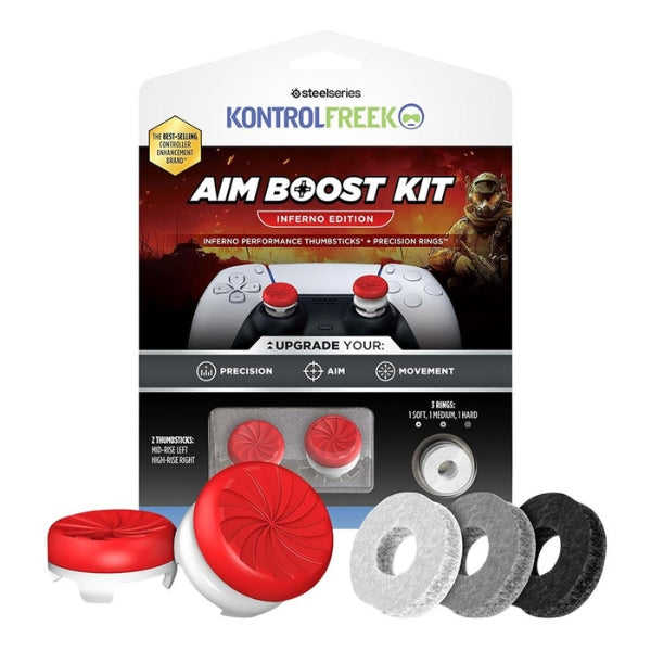 Kit - Gaming - KontrolFreek - Aim - Boost - PlayStation - 5 - PlayStation - 4 - Inferno - Performance - Thumbsticks - Precision - Rings - 6152-PS5