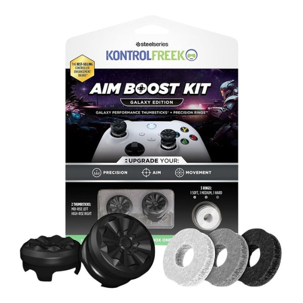 Kit - Gaming - KontrolFreek - Aim - Boost - Xbox - Controllers - Black - Galaxy - Performance - Thumbsticks - Precision - Rings - 6204-XBX - Negro