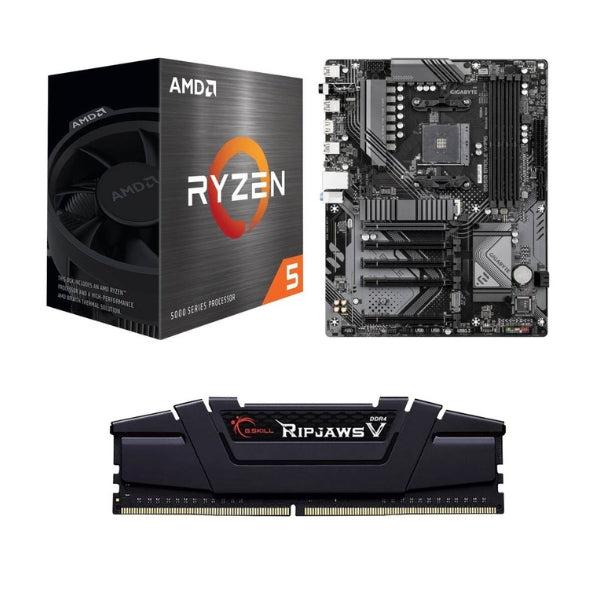 Kit-para-PC-Procesador-AMD-Ryzen-5-5500-6-Núcleos-3,6GHz-16MB-Cache-Tarjeta-Madre-GIGABYTE-B550-Eagle-WiFi6-Socket-AM4-DDR4-ATX-Memoria-RAM-G,Skill-Ripjaws-V-16-GB-DDR4-3200-Black