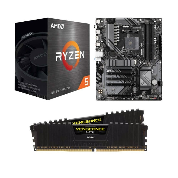 Kit-para-PC-Procesador-AMD-Ryzen-5-5500-6-Núcleos-3,6GHz-16MB-Cache-Tarjeta-Madre-GIGABYTE-B550-Eagle-WiFi6-Socket-AMD-AM4-DDR4-ATX-Memoria-RAM-Corsair-Vengeance-LPX-16-GB-DDR4-3200