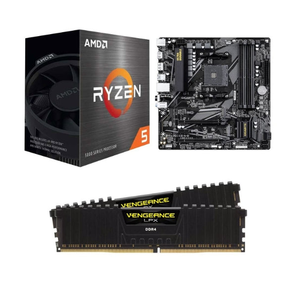 Kit-para-PC-Procesador-AMD-Ryzen-5-5500-6-Núcleos-3,6GHz-16MB-Cache-Tarjeta-Madre-GIGABYTE-B550M-DS3H-AC-R2-Socket-AMD-AM4-DDR4-microATX-Memoria-RAM-Corsair-Vengeance-LPX-16-GB-DDR4-3200