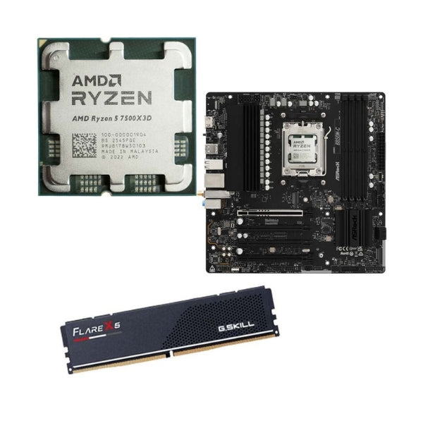 Kit-para-PC-Procesador-AMD-Ryzen-5-7500X3D-6-Núcleos-96MB-Cache-Tarjeta-Madre-ASRock-B850M-C-Socket-AM5-DDR5-Memoria-RAM-G,Skill-Flare-X5-16-GB-DDR5-6000-Black