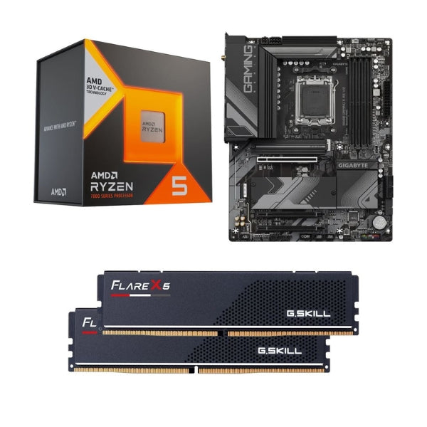 Kit-para-PC-Procesador-AMD-Ryzen-5-7600X3D-6-Núcleos-4,1GHz-96MB-Cache-Tarjeta-Madre-GIGABYTE-B650-Gaming-X-AX-V2-Socket-AM5-DDR5-ATX-Memoria-RAM-G,Skill-Flare-X5-16-GB-DDR5-6000-Black