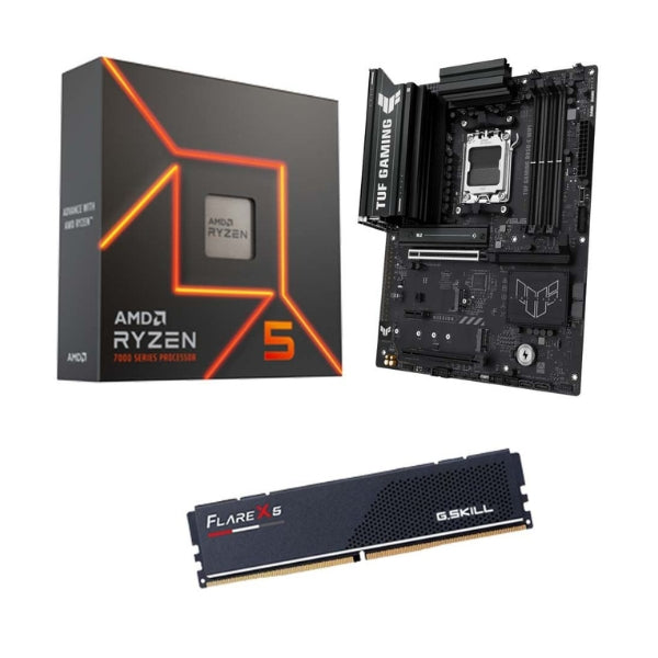 Kit-para-PC-Procesador-AMD-Ryzen-5-9600X-6-Núcleos-3,9GHz-32MB-Cache-Tarjeta-Madre-ASUS-B850-E-TUF-Gaming-WiFi-Socket-AM5-DDR5-ATX-Memoria-RAM-G,Skill-Flare-X5-16-GB-DDR5-6000-Black