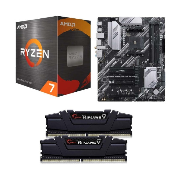 Kit-para-PC-Procesador-AMD-Ryzen-7-5800XT-8-Núcleos-3,8GHz-32MB-Cache-Tarjeta-Madre-ASUS-B550-Plus-Prime-AC-HES-Socket-AMD-AM4-DDR4-ATX-Memoria-RAM-G,Skill-Ripjaws-V-16-GB-DDR4-3200-Black