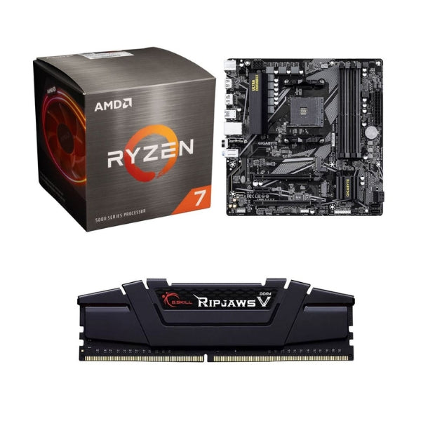 Kit-para-PC-Procesador-AMD-Ryzen-7-5800XT-8-Núcleos-3,8GHz-32MB-Cache-Tarjeta-Madre-Gigabyte-B550M-DS3H-AC-R2-Socket-AM4-DDR4-microATX-Memoria-RAM-G,Skill-Ripjaws-V-16-GB-DDR4-3200-Black