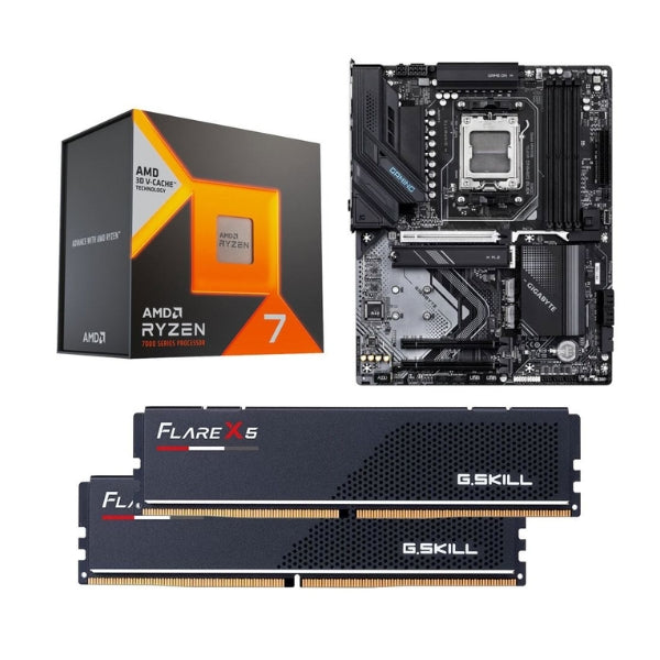Kit-para-PC-Procesador-AMD-Ryzen-7-7800X3D-8-Núcleos-4,2GHz-96MB-Cache-Tarjeta-Madre-GIGABYTE-X870-Gaming-WiFi6-Socket-AM5-DDR5-ATX-Memoria-RAM-G,Skill-Flare-X5-Series-32-GB-DDR5-6000