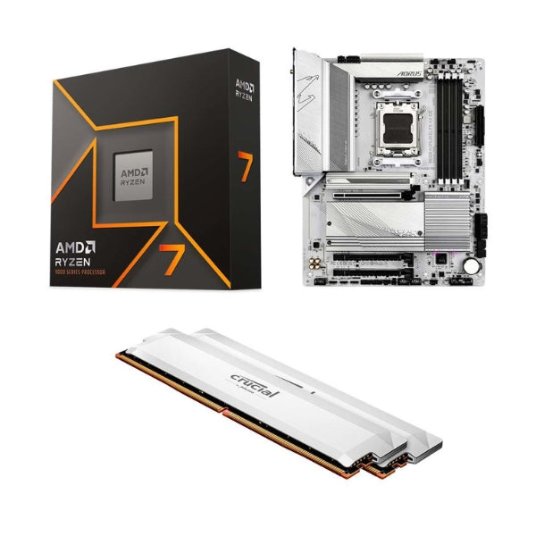 Kit-para-PC-Procesador-AMD-Ryzen-7-9700X-8-Núcleos-3,8GHz-32MB-Cache-Tarjeta-Madre-GIGABYTE-B650-Aorus-Elite-AX-ICE-Socket-AM5-DDR5-ATX-Memoria-RAM-Crucial-Pro-Overclocking-32-GB-DDR5-6000-White