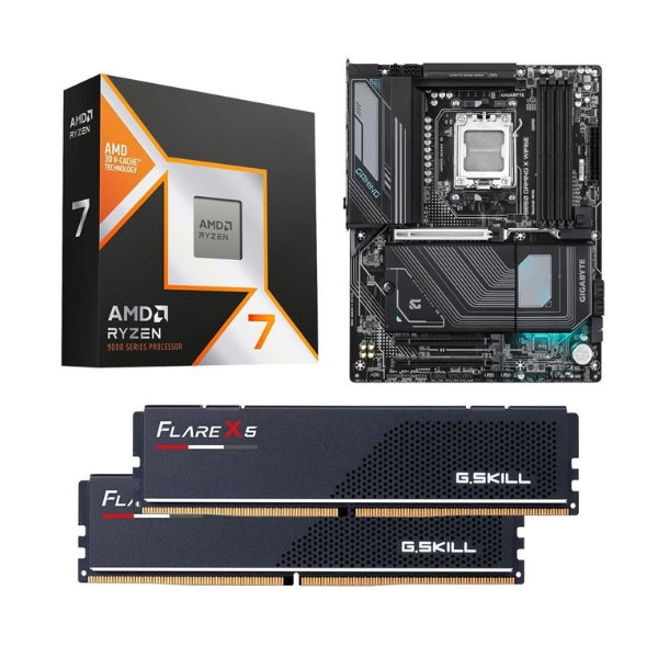 Kit-para-PC-Procesador-AMD-Ryzen-7-9800X3D-8-Núcleos-4,70GHz-96MB-Cache-Tarjeta-Madre-GIGABYTE-B850-Gaming-X-WiFi6E-Socket-AM5-DDR5-ATX-Memoria-RAM-G,Skill-Flare-X5-Series-32-GB-DDR5-6000
